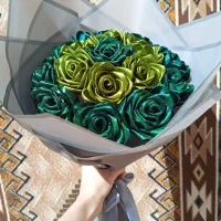 دسته گل روبانی