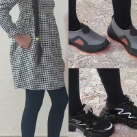 لباس دامن و دو کتونی و کیف کاملا سالم
