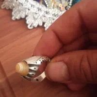 انگشتر باباقوری سه پوست کهنه رکاب دست ساز