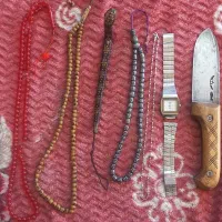 تسبیح زنجیر نقره چاقو