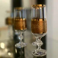 لیوان پایه دار کریستال بوهمیا