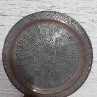 سینی مسی بزرگ خیلی قدیمی مشبک دستساز،نایاب