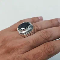 انگشتر نقره یاقوت کبود 34 گرم