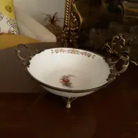 کاسه چینی دسته برنزی