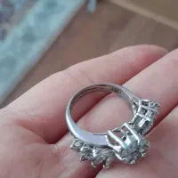 انگشتر نقره طرح گل ۹۲۵ عیار