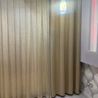 پرده کرم قهوه ای
