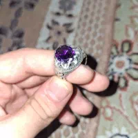 انگشتر آمتیست نقره فوق العاده خاص و زیبا