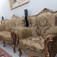 مبلمان استیل ۷نفره با غذاخوری ۸نفره
