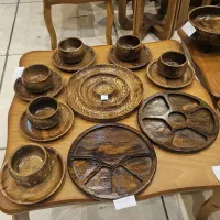 سرویس پذیرایی چوبی شیرینی خوری پیاله پیش دستی|ظروف سرو و پذیرایی|مشهد, توس (بلوار توس)|دیوار