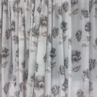پرده ی حریر گلدار سالم