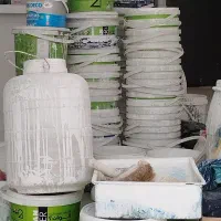 سطل خالی رنگ حدود 130عدد