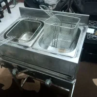 سرخ کن گازی دو لگنه درپوش دار