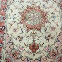 فروش فرش زرنیم رج ۵۰ گل ابریشم اقساطی