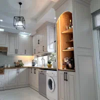 کابینت نئوکلاسیک کرم گردویی