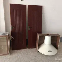 دو عدد درب سرویس چوبی هود وبوفه