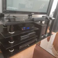 میز تلویزیون شیشه ای سالم