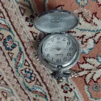 ساعت جیبی قدیمی با زنجیر 19گرمی نقره