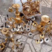 فروش وخرید لوستر آب کاری طلایی تسویه نقد