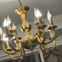 یک جفت لوستر برنز چهار شاخه دو تایی در حدنو