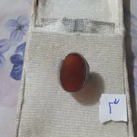 انگشتر قدیمی نقره با عقیق بزرگ