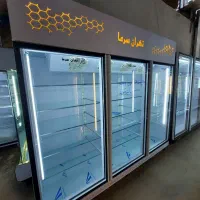 یخچال فریزر ایستاده ویترینی ۲در ۳در موتور بالا