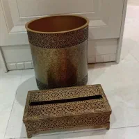 جا دستمال کاغذی همراه سطل آشغال،مناسب پذیرایی**