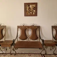 سرویس ۸ نفره مبل فرفوژه کلاسیک سالم.