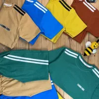 تیشرت شلوارک پسرانه نواردار
