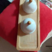 جاتخم مرغ .نمکدان.۲ جا دستمال.دوظرف سرو باسینی