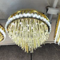 لوستر کریستالی دایره