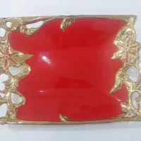 ظرف پذیرایی لوکس قرمز و طلایی