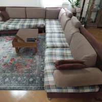 مبل ۷ نفره ال با میز جلو مبلی