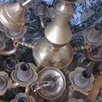 خرید٪ فروش% لوستر آبکاری طلایی تهران کرج شمعدان