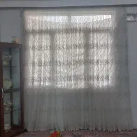 پرده تور رنگ شیری