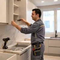ساخت کابینت کمد تخت دکور مغازه نجار چوب تعمیرات