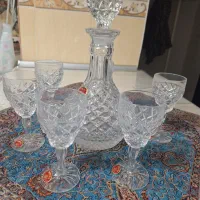 تنگ و گیلاس کریستال بوهمیا مدل خشتی اصل چکسلواکی