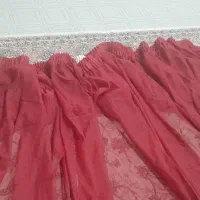 پرده حریر زرشکی درحدنو