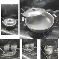 ماهیتابه روحی/آجیل خوری طرح برگ/زودپز/کاپ کیک بزرگ