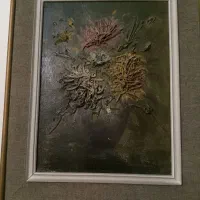 یک تابلو نقاشی رنگ روغن و یک آبرنگ بسیار قدیمی