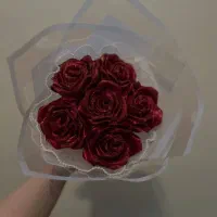 دسته گل روبانی