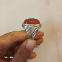 انگشتر‌نقره عقیق سرخ