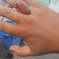 انگشتر عقیق یمنی خطی