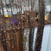 پرده ریسه ای قهوه ای
