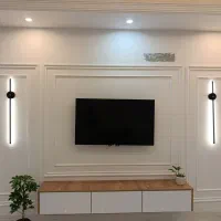 اجرای تخصصی گچبری قاب بندی دیوارابزارزنی(تی وی وال