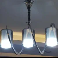 لوستر آشپزخانه و پذیرایی رنگ نقره ایی هردو ست هستن