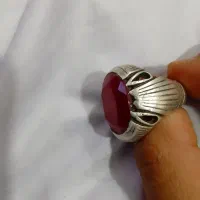 انگشتر یاقوت نقره قدیمی