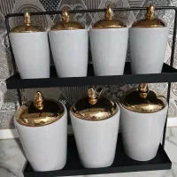 پاسماوری هفت پارچه آبی طلایی