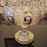 کاسه پایه دار بوهمیا کریستال چک