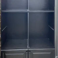 ۶ عدد قفسه، ویترین، کتابخانه چوبی