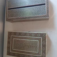 جا دستمال کاغذی خاتم و جا کارد و چنگال خاتم